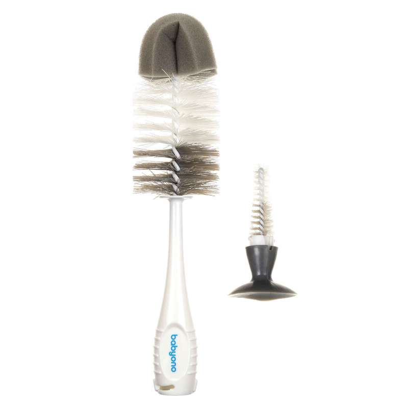 BABYONO Bottle and Nipple Brush, Brown