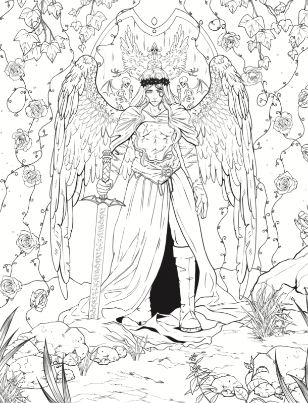 Legends of Dark Mythology. Coloring Fairy Tales and Legends of the Peoples of the World