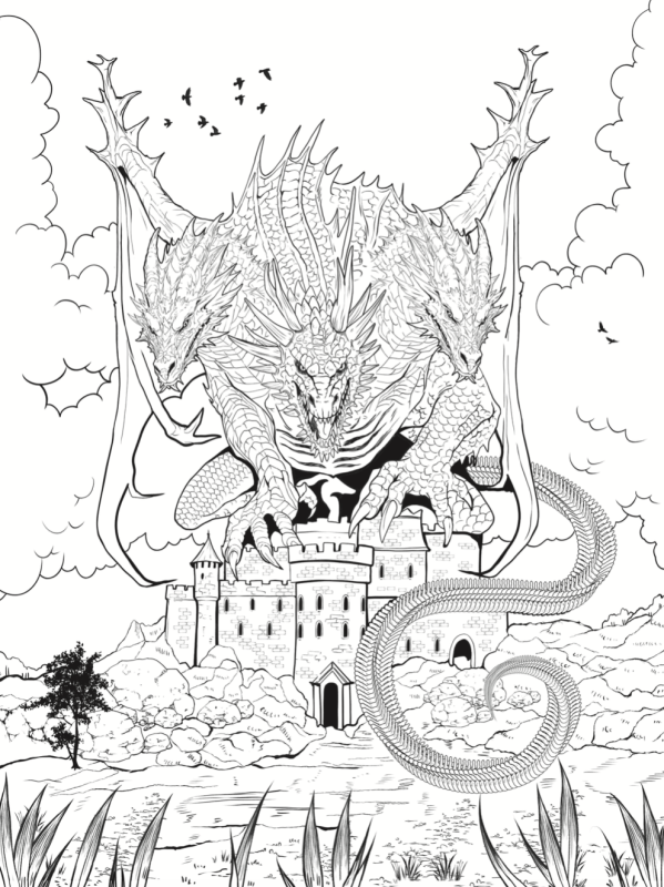 Legends of Dark Mythology. Coloring Fairy Tales and Legends of the Peoples of the World