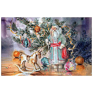 Watercolor Seasons: The Winter Sorceress. Drawing Sparkling Hoarfrost, New Year's Lights, and Vintage Postcards