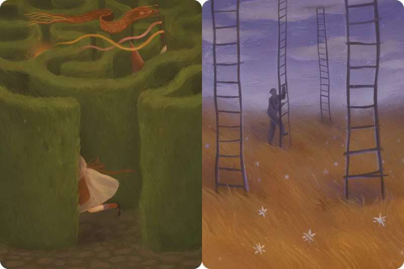 Search for Inner Support: Metaphorical Associative Cards
