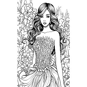 Fashion. Fashion coloring book for creativity and inspiration