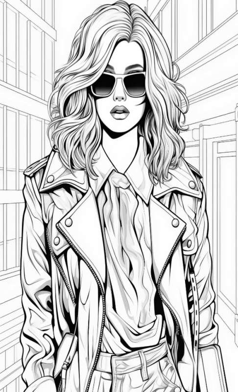 Fashion. Fashion coloring book for creativity and inspiration