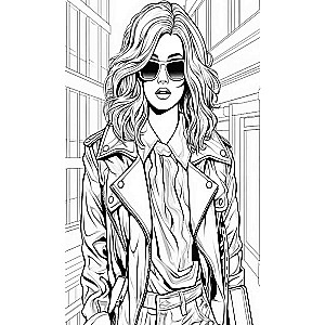Fashion. Fashion coloring book for creativity and inspiration