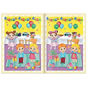 Find the Differences Activity Book. New Year Games