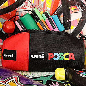 UNI Posca Tube Pencil 1-compartment 200x85mm, red-black