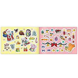 New Year's Album. 100 Stickers Grandfather Frost