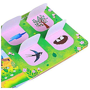 Cardboard Book with Windows. From Winter to Summer