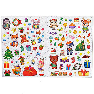 Book with Reusable Stickers My Funny Stickers. Santa's Workshop