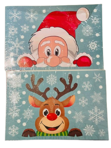 New Year decoration sticker for window 20x30cm, mix