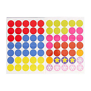 New Year Stickers Circles. Hooray, New Year A5