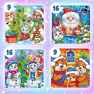 Set 8 in 1 New Year's Stories, puzzles + books