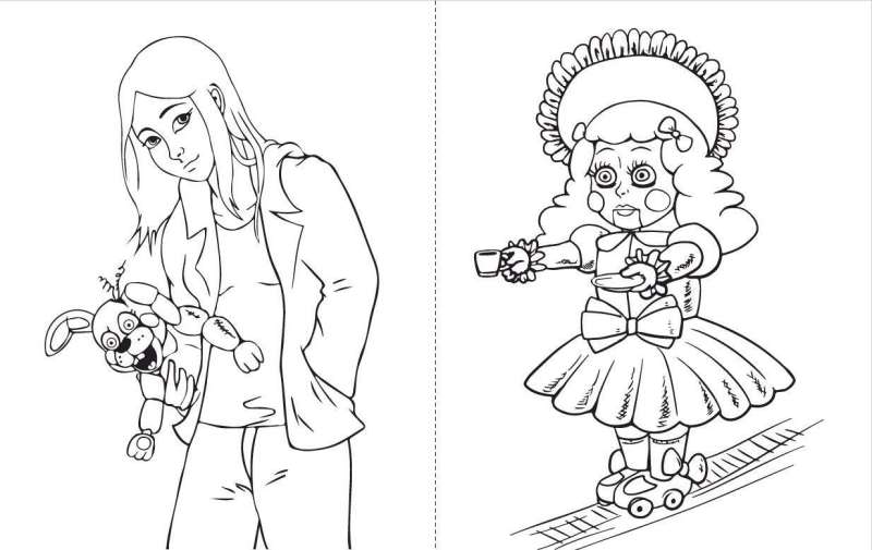Five Nights at Freddy's. Coloring Book. Animatronics + Neighbor