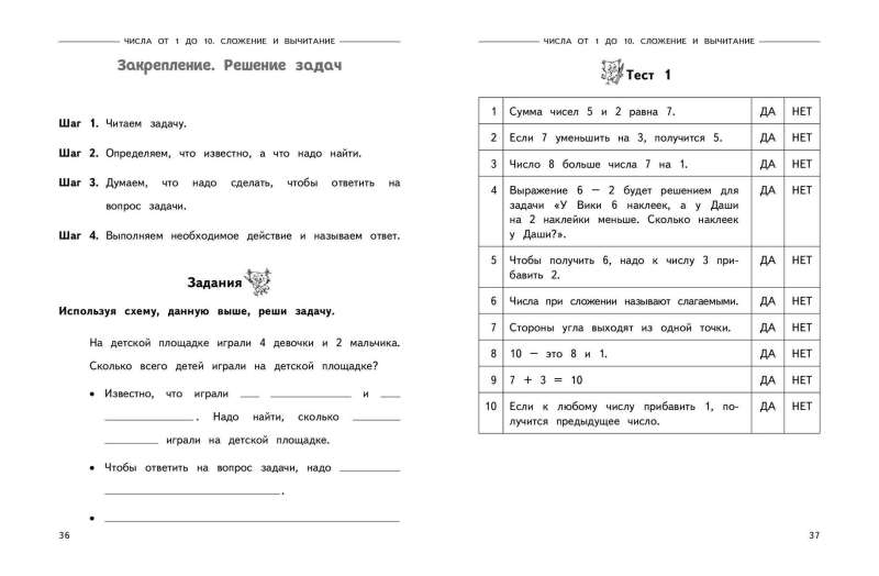 Complete Annual Mathematics Course in Tables and Schemes: 1st Grade
