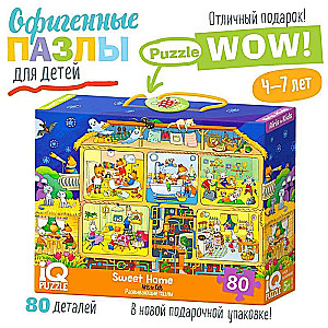 IQ Puzzle with Developing Game 80 pcs. Cute House 5+
