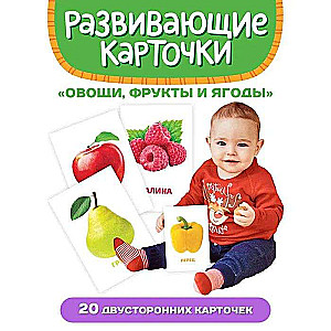 Educational Cards. Vegetables, Fruits, and Berries
