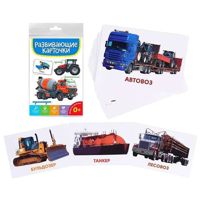 Educational Cards. Transport
