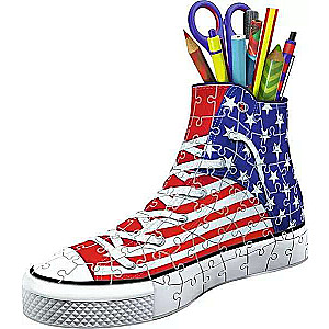 3D Puzzle Pencil Holder in American Style