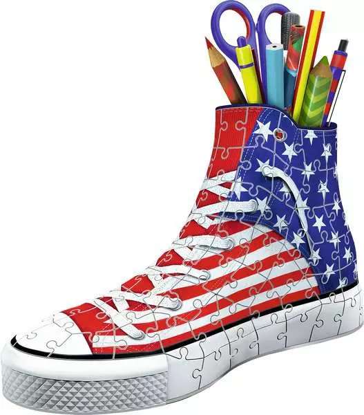 3D Puzzle Pencil Holder in American Style