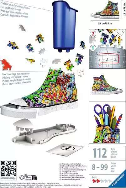 3D puzzle Pencil Holder Graffiti