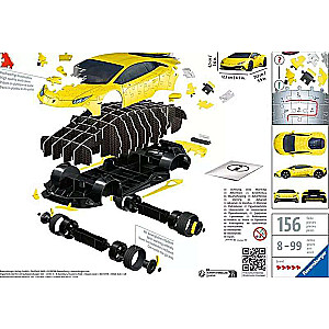 3D puzzle Lamborghini Huracan, yellow