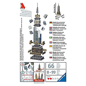 3D puzzle 54 Mini Empire State Building