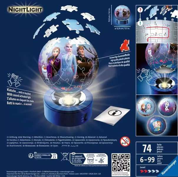 3D Puzzle Frozen 2, Night Light