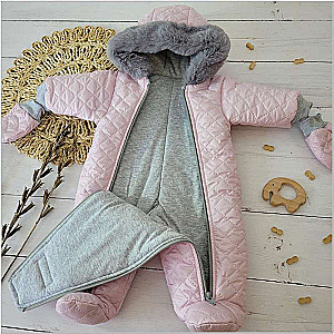 Children's overalls, pink color size 74