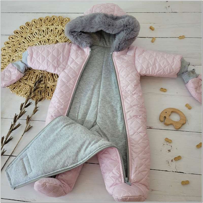 Children's overalls, pink color size 74