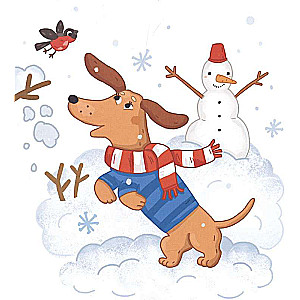 SNOWMAN. Picture Book for First Reading