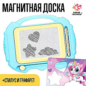Magnetic Drawing Board with Stencil - Unicorn