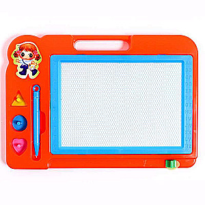 Magnetic board with colored crumbs, 3 stamps included, colors MIX