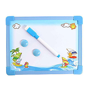 Magnetic Metal Board, 2 Magnets and Marker, Colors MIX
