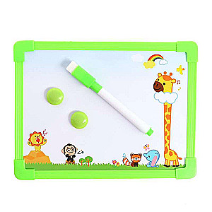 Magnetic Metal Board, 2 Magnets and Marker, Colors MIX
