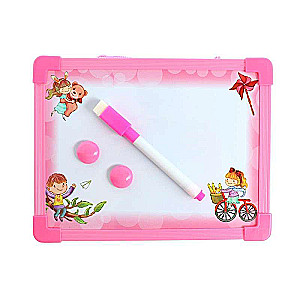 Magnetic Metal Board, 2 Magnets and Marker, Colors MIX