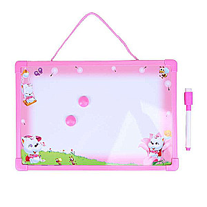 Magnetic board, marker, and 2 magnets included, colors MIX