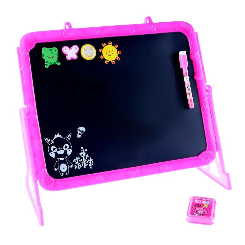 Double-sided magnetic drawing board with stand