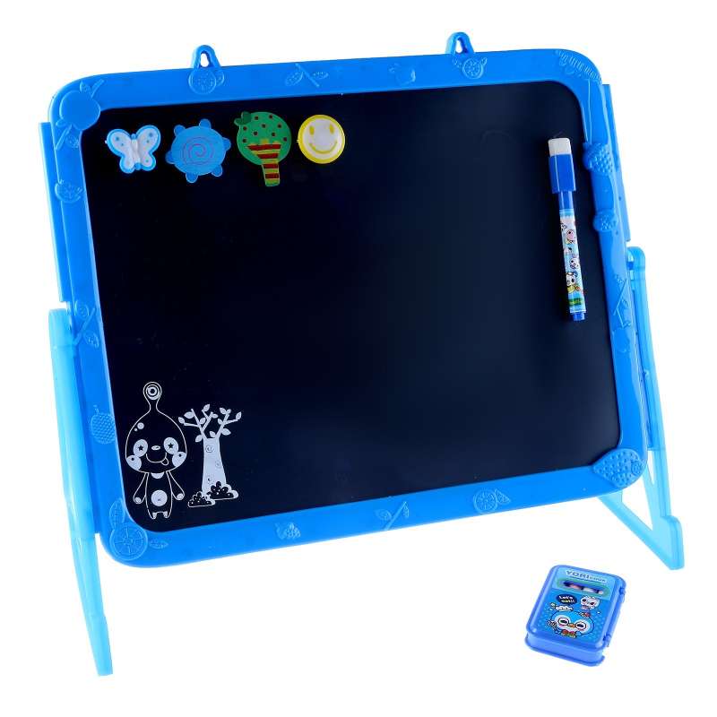 Double-sided magnetic drawing board with stand