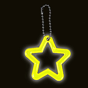 Reflective element contour star 5.5*5.5cm chain