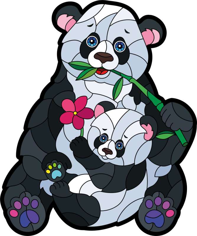 Wooden Puzzle - Panda 52 pcs.