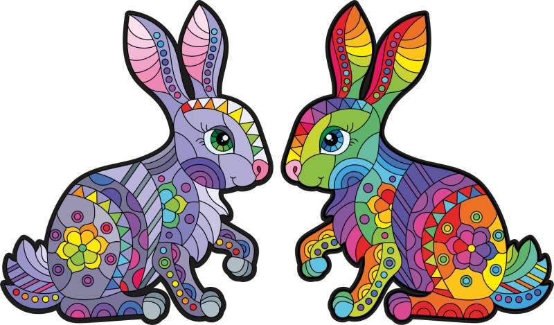 Wooden Puzzle - Bunnies 91 pcs.
