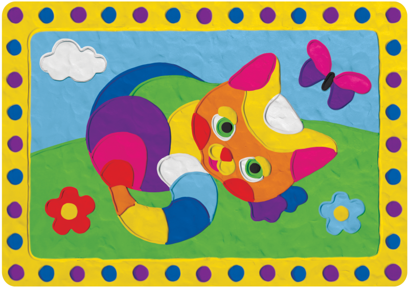 Creative Set - 3D Clay Picture Kitten