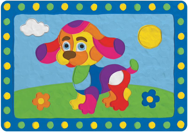 Creative Set - 3D Picture of a Puppy Made of Clay