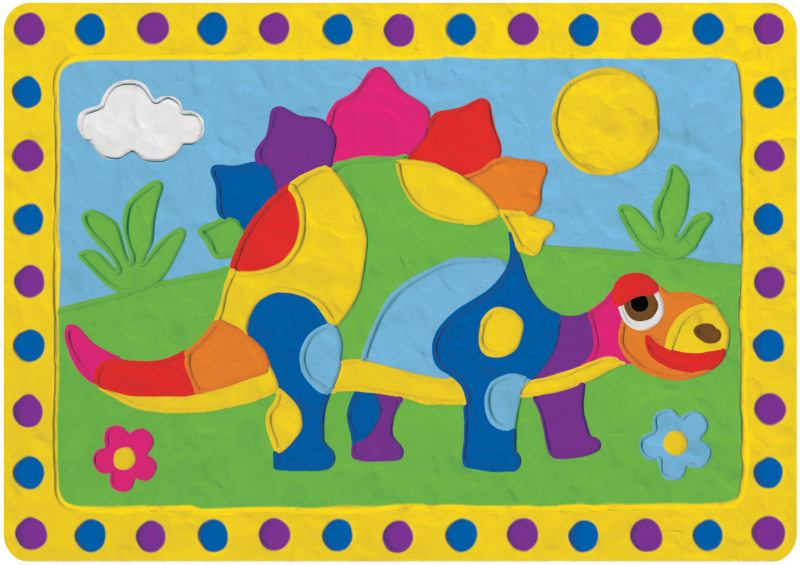 Creative Set - 3D Picture from Clay Dinosaur