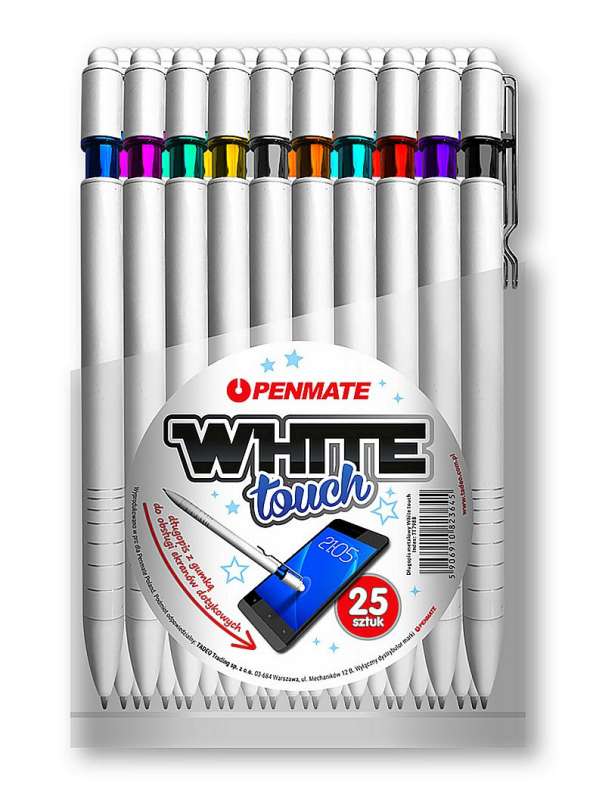 Ballpoint pen with stylus PENMATE White touch