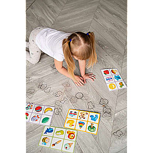 Educational game FarFarLand LOTO with transparent outline cards