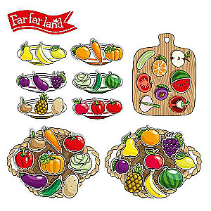 Educational Game FarFarLand VELCRO - Game with Velcro Fruits and Vegetables