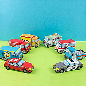 PLAYBOX Paper Car Craft Set 8pcs