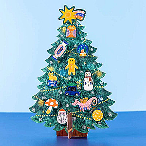 Decorating the Christmas Tree. New Year's Game for Toddlers