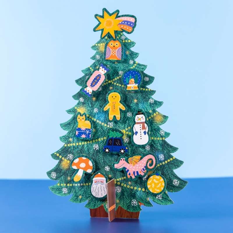 Decorating the Christmas Tree. New Year's Game for Toddlers